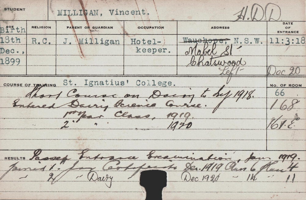 MILLIGAN, Vincent (Hawkesbury Diploma in Dairy (HDD))