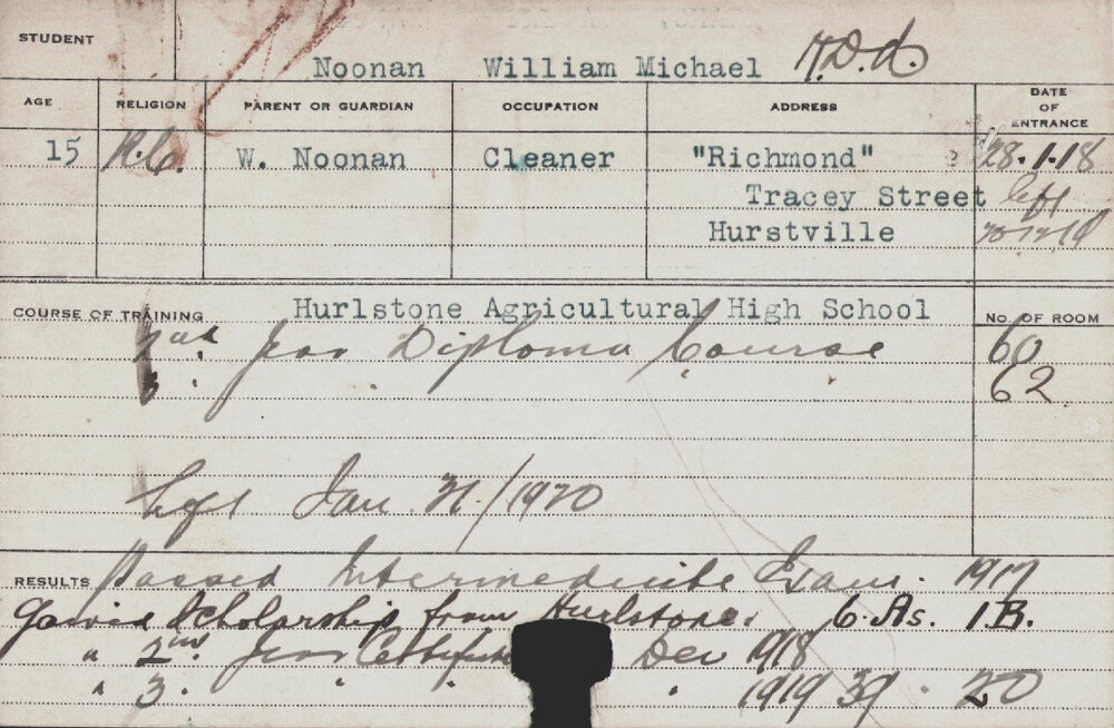 NOONAN, William Michael (Hawkesbury Diploma of Agriculture (HDA))