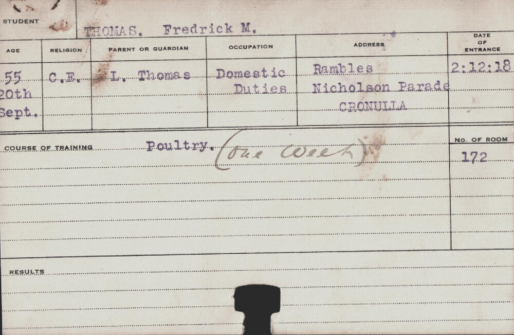 Thomas, Frederick M (Poultry)