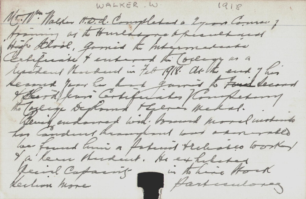 Walker, W (Hawkesbury Diploma of Agriculture (HDA))