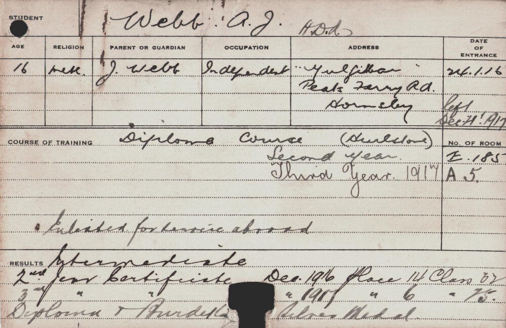 Webb, AJ (Diploma Course)