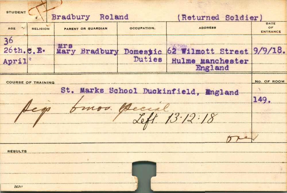 BRADBURY, Roland (Special Course - Pigs)