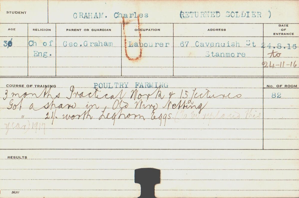 Graham, Charles (Short Course - Poultry Farming)