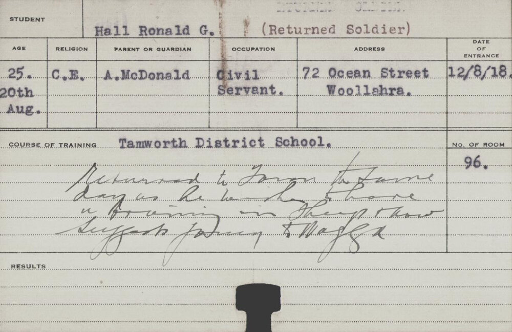 HALL, Ronald G (Short Course - incomplete)