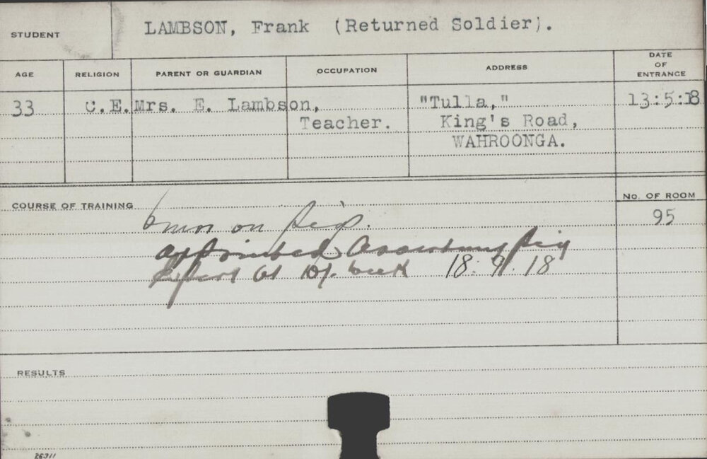 Lambson, Frank (Short Course - Pigs)