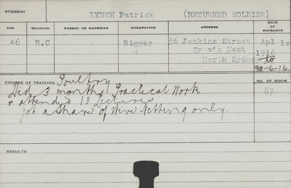 Lynch, Patrick (Short Course - Poultry)