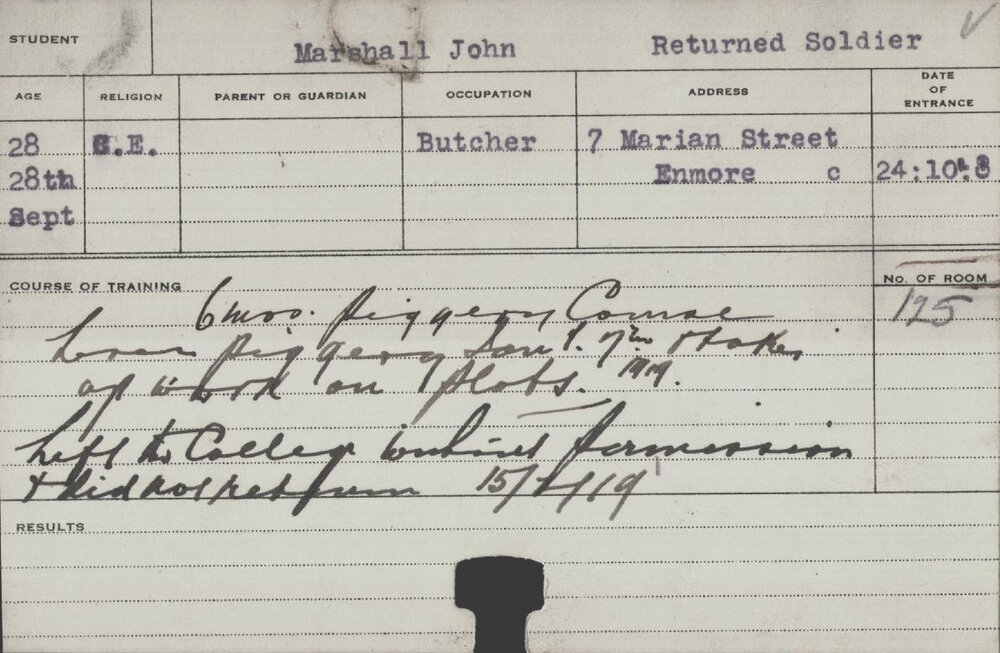 Marshall, John (Short Course - Piggery &amp; Plots)