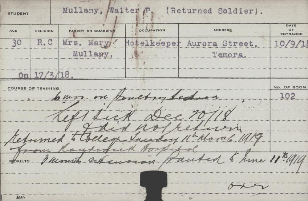 Mullany, Walter P (Short Course - Poultry )