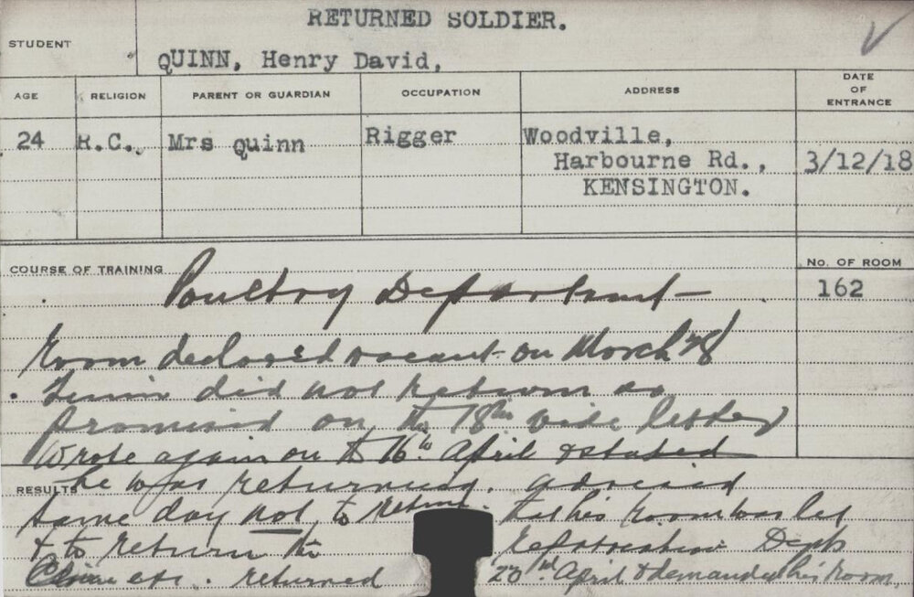 Quinn, Henry David (Short Course - Poultry)