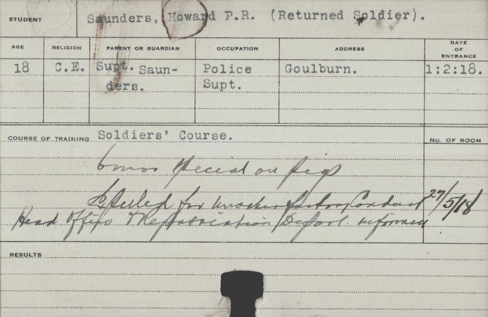 Saunders, Howard PR (Special Course - Pigs)