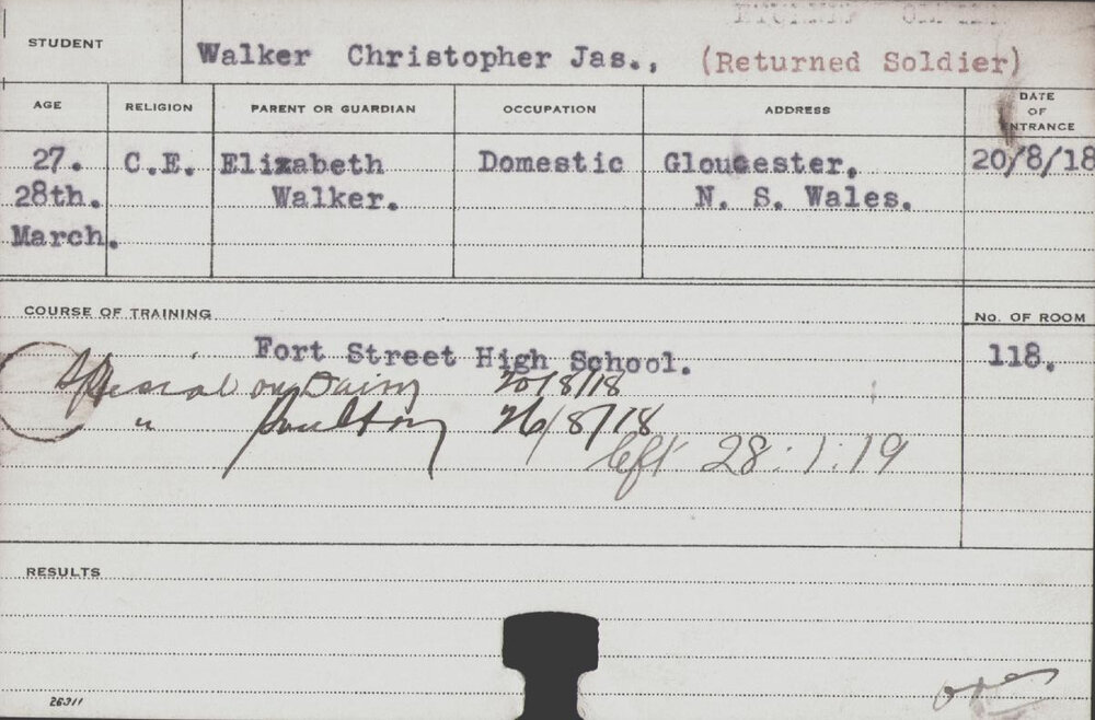 Walker, Christopher Jas (Special Course - Dairy &amp; Poultry)