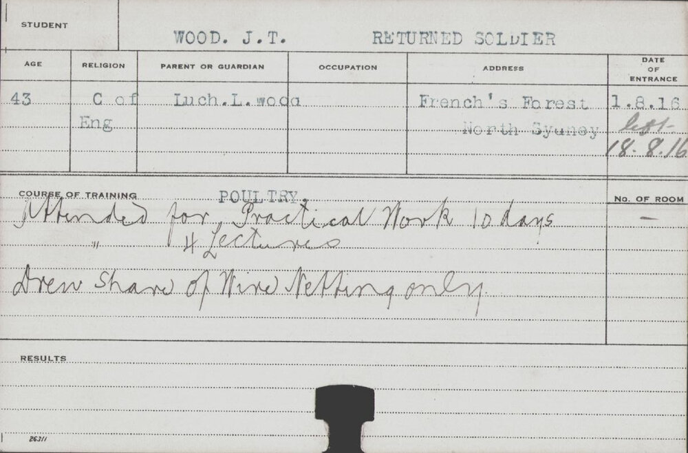 Wood, JT (Short Course - Poultry)