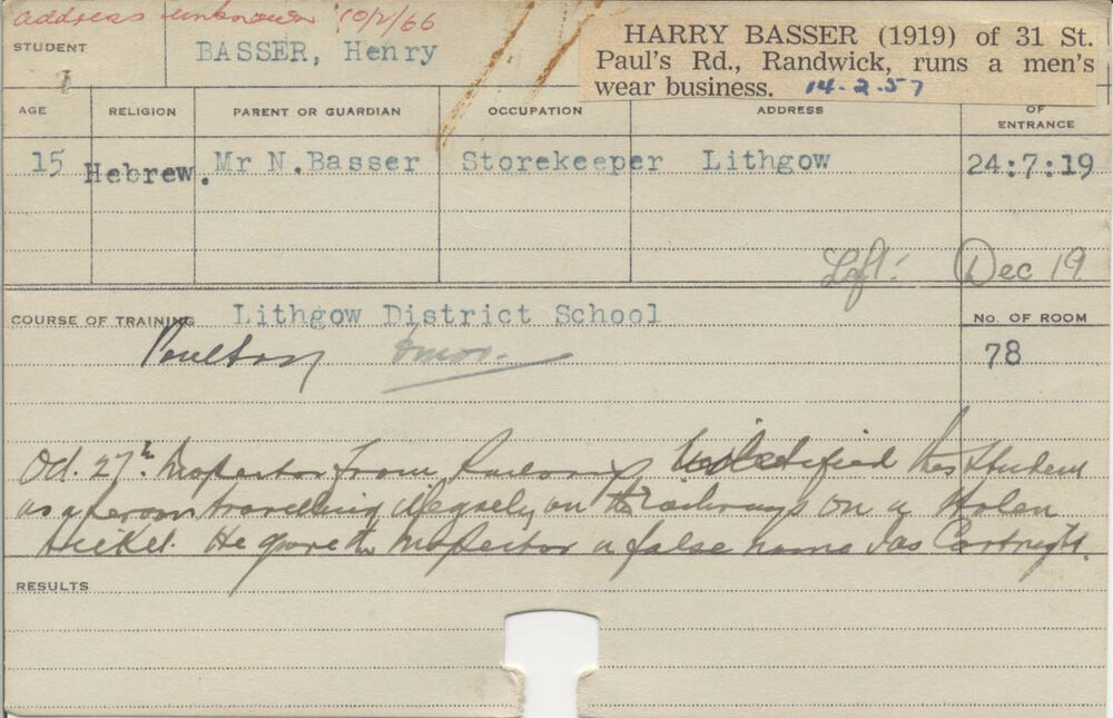 BASSER, Henry (Certificate - Poultry)