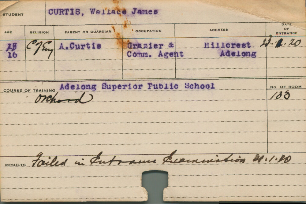 CURTIS, Wallace James (Orchard)