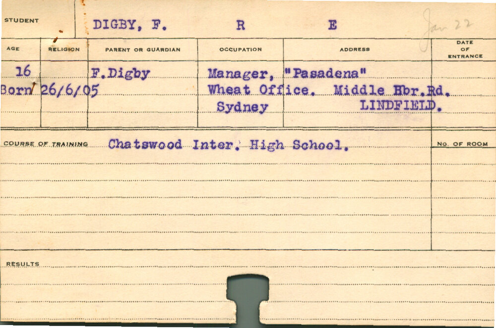 DIGBY, FRE (Course Not Identified)