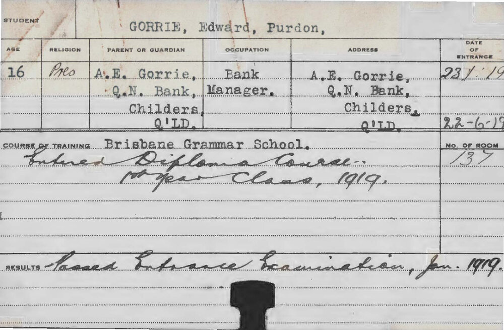 GORRIE, Edward Purdon (Hawkesbury Diploma of Agriculture (HDA))
