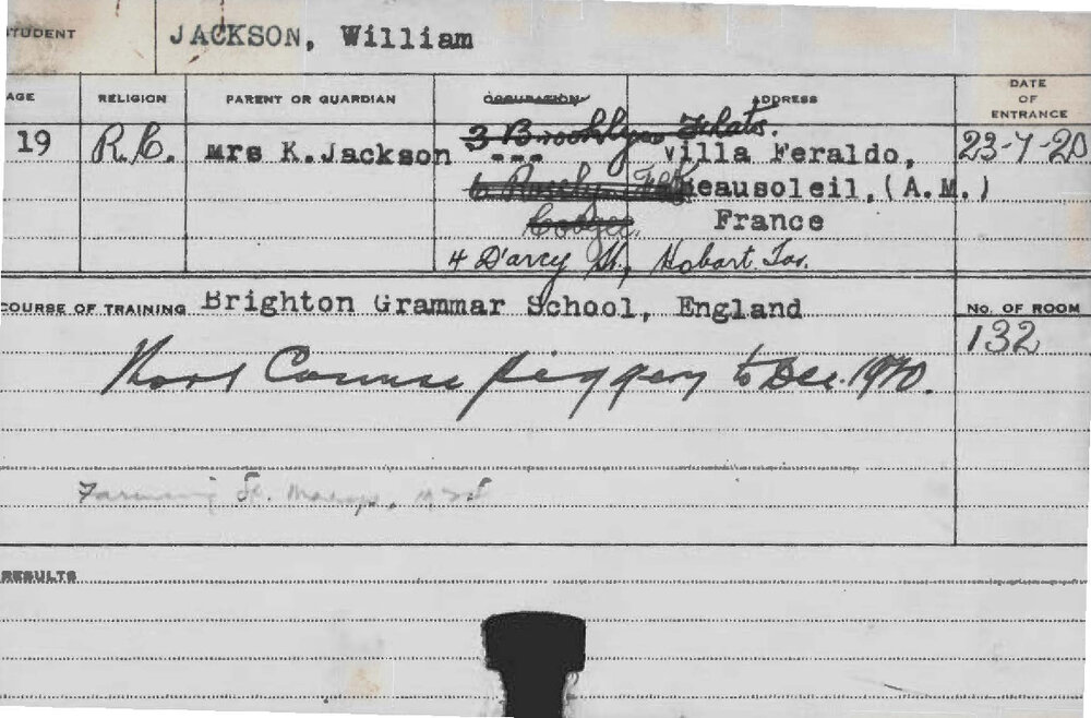 JACKSON, William (Short Course - Piggery)