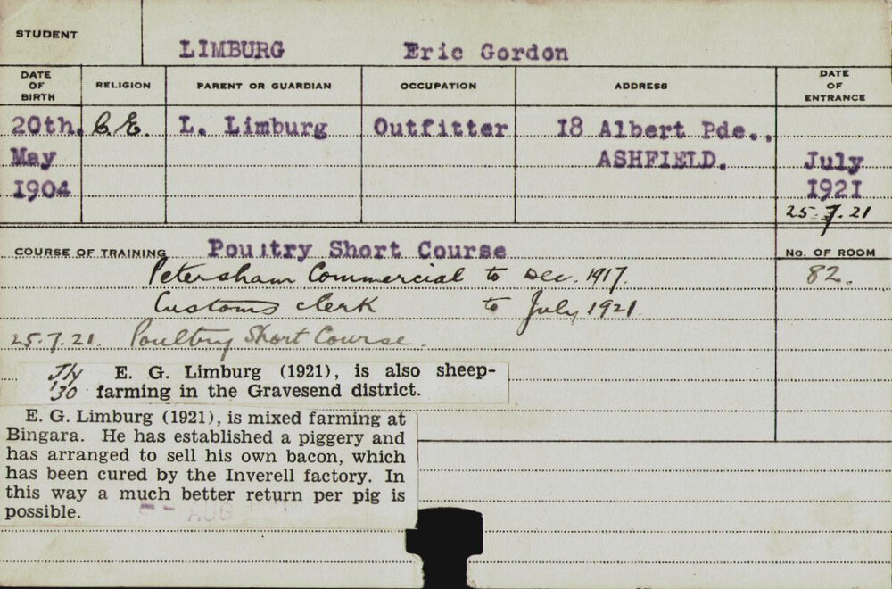LIMBURG, Eric Gordon (Short Course - Poultry)