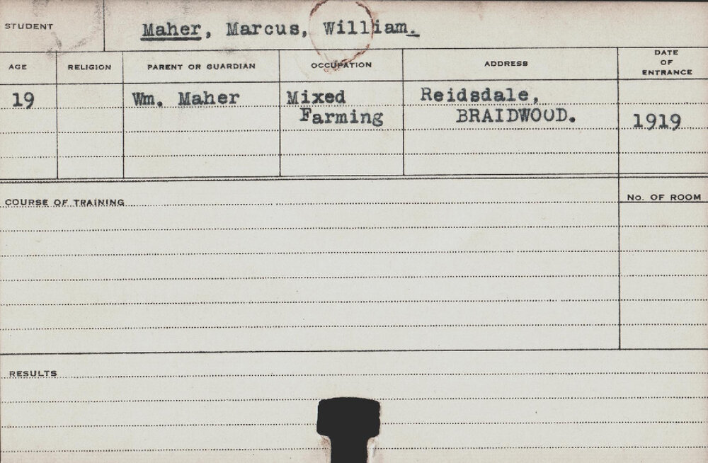 MAHER, Marcus William (Course Not Identified)