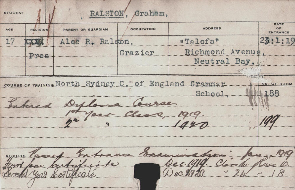 RALSTON, Graham (Diploma Course)