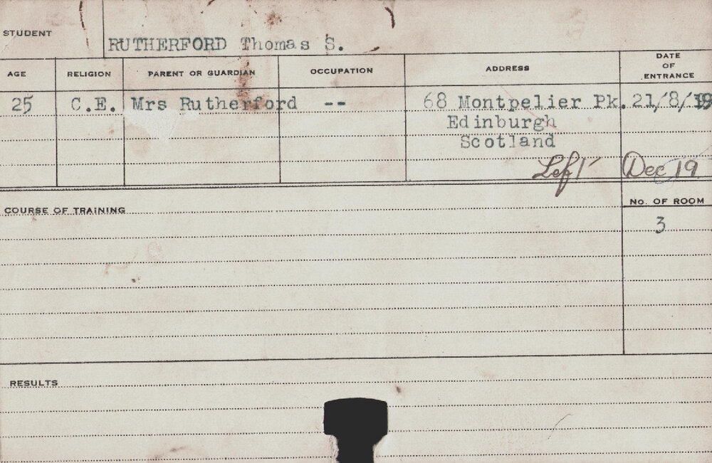 RUTHERFORD, Thomas S (Hawkesbury Diploma of Agriculture HDA))