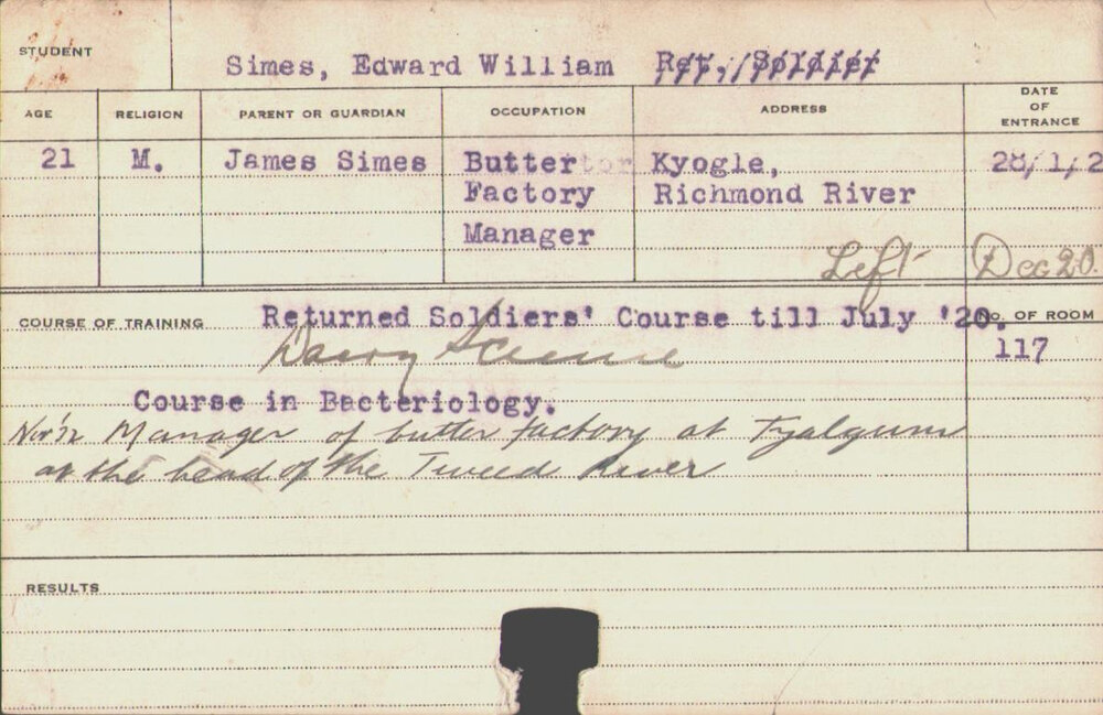 SIMES, Edward William (Dairy Science)