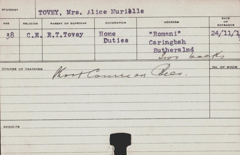 Tovey, Alice Murielle (Short Course - Bees)
