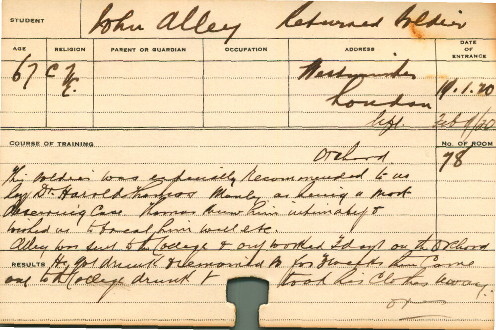 ALLEY, John (Short Course - Orchard)