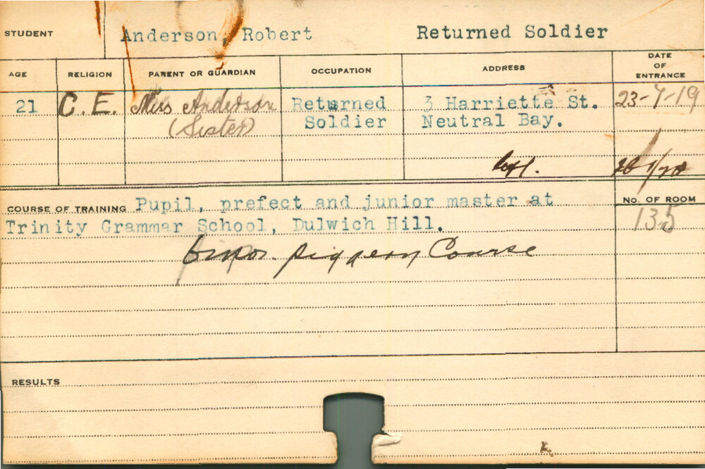 ANDERSON, Robert (Short Course - Piggery)