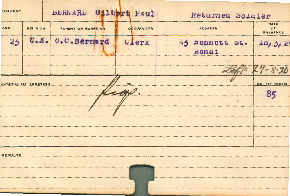 BERNARD, Gilbert Paul (Short Course - Pigs)