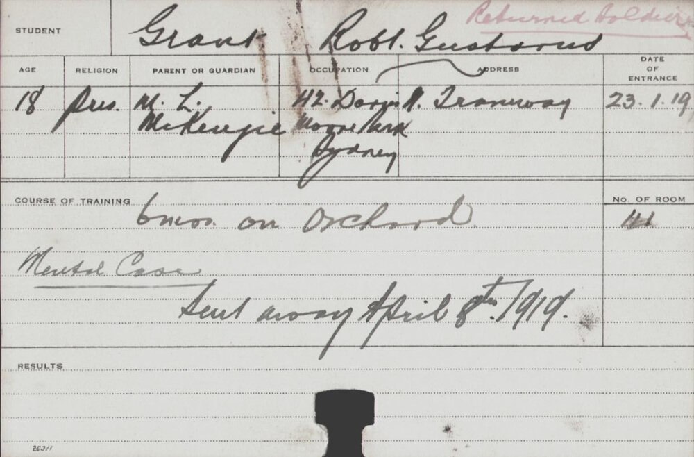 Grant, RG (Short Course - Orchard)