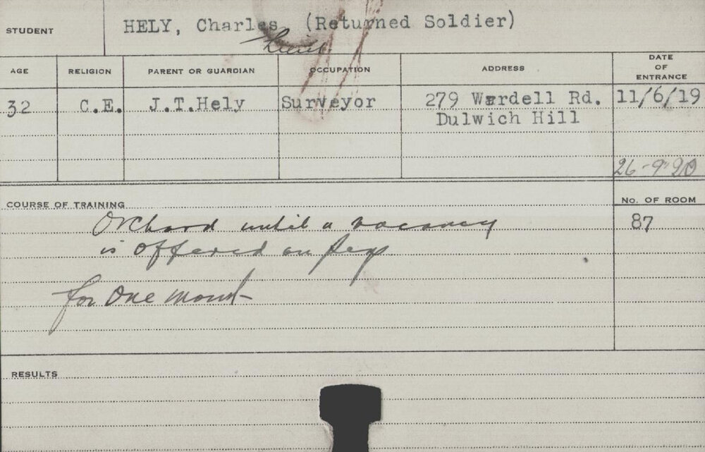 Hely, Charles (Short Course - Orchard)