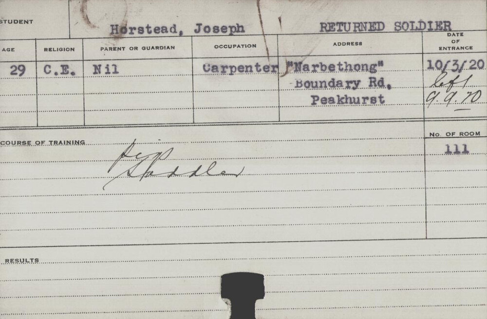 Horstead, Joseph (Short Course - Pigs &amp; Saddler)