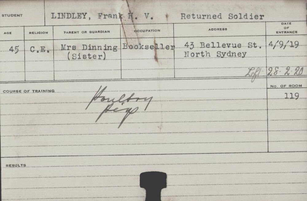 Lindley, Frank HV (Short Course - Poultry &amp; Pigs)