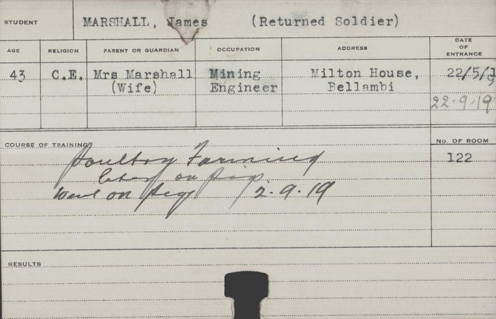 Marshall, James (Short Course - Poultry &amp; Pigs)