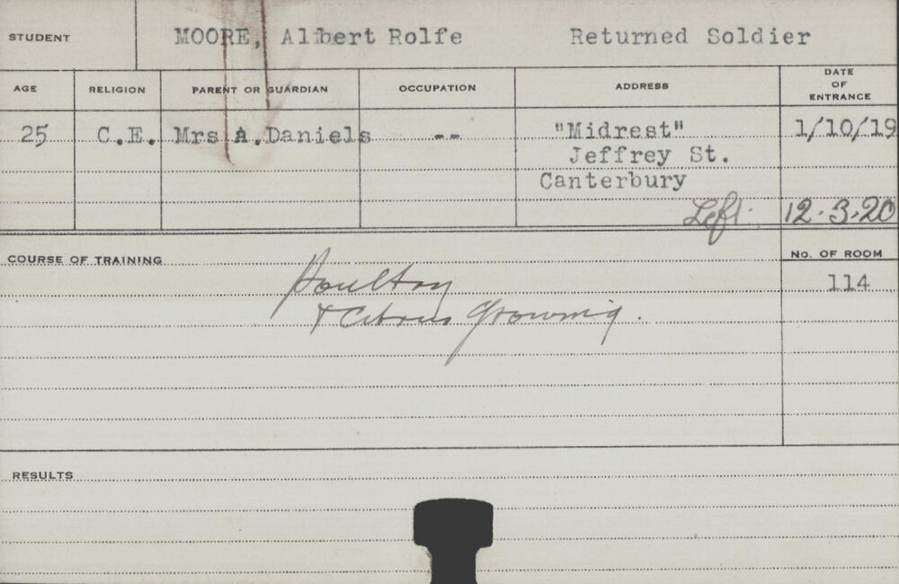 Moore, Albert Rolfe (Short Course - Poultry &amp; Citris Growing)