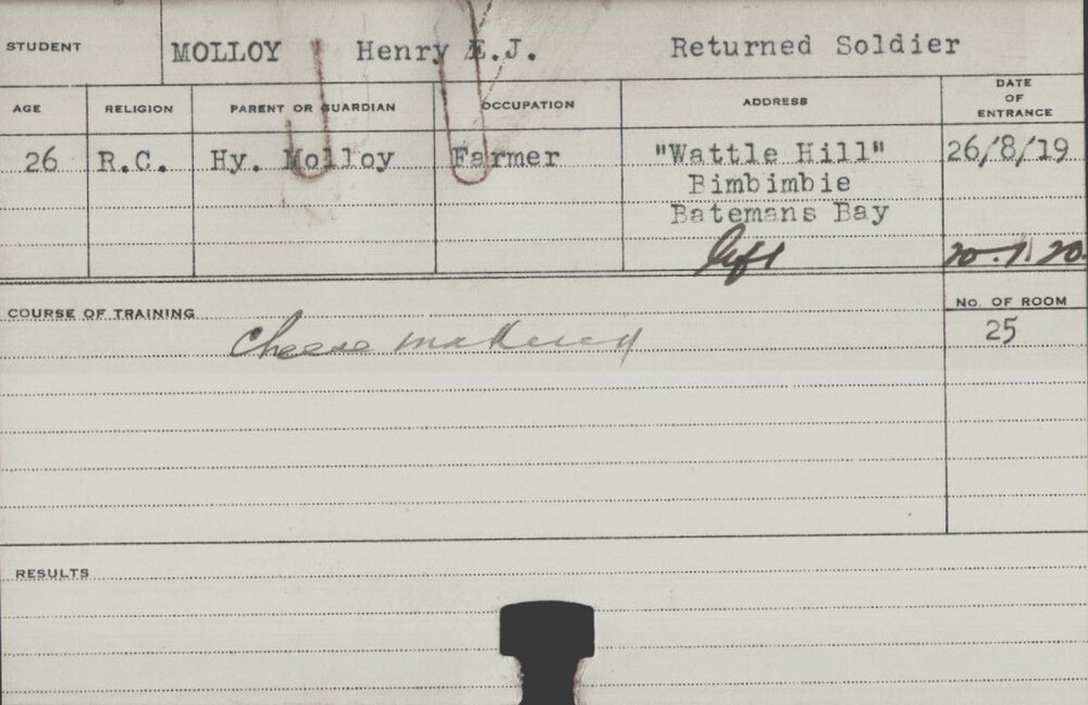 Molloy, Henry EJ (Short Course - Cheesemaking)