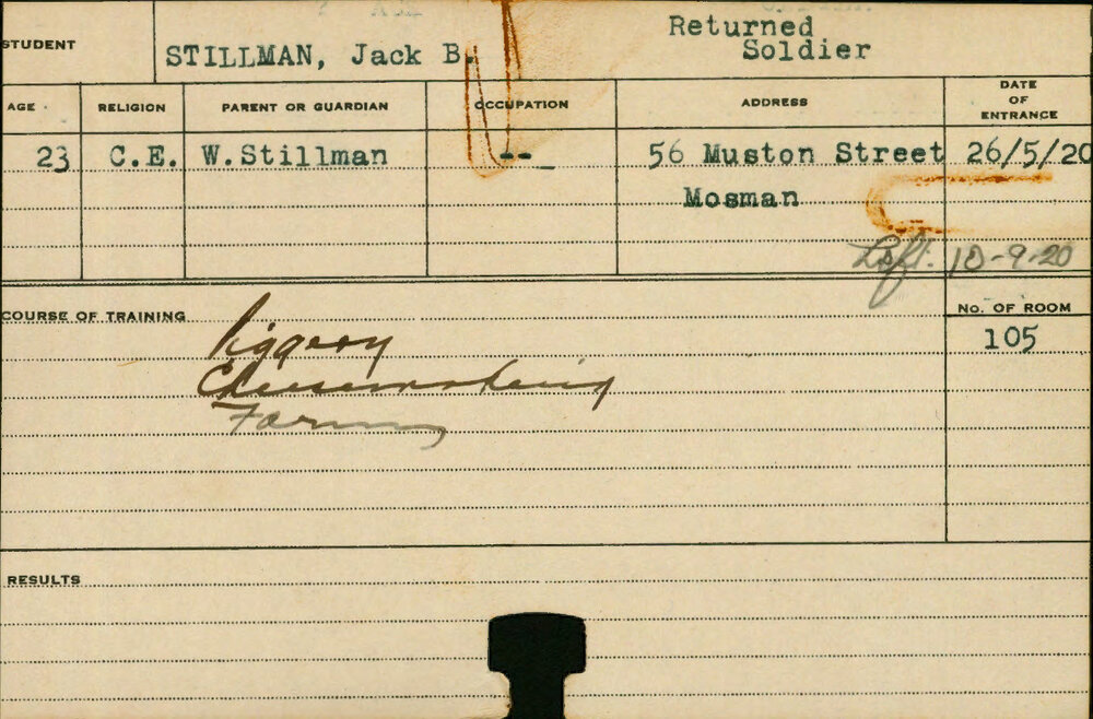 Stillman, Jack B (Short Course - Piggery, Cheesemaking &amp; Farming)