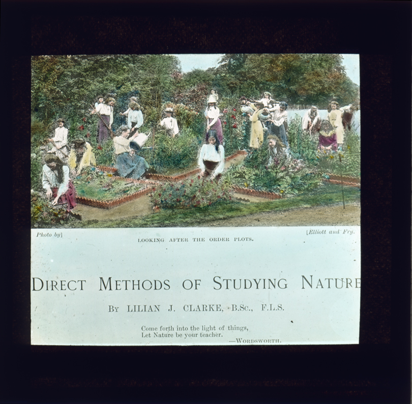 Lecture slide - 'Direct Methods of Studying Nature by Lilian Clarke' - Looking after the order plots [Hawkesbury Agricultural College (HAC)]
