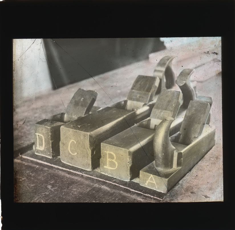 Various sizes and types of wooden hand block planes [Hawkesbury Agricultural College (HAC)]