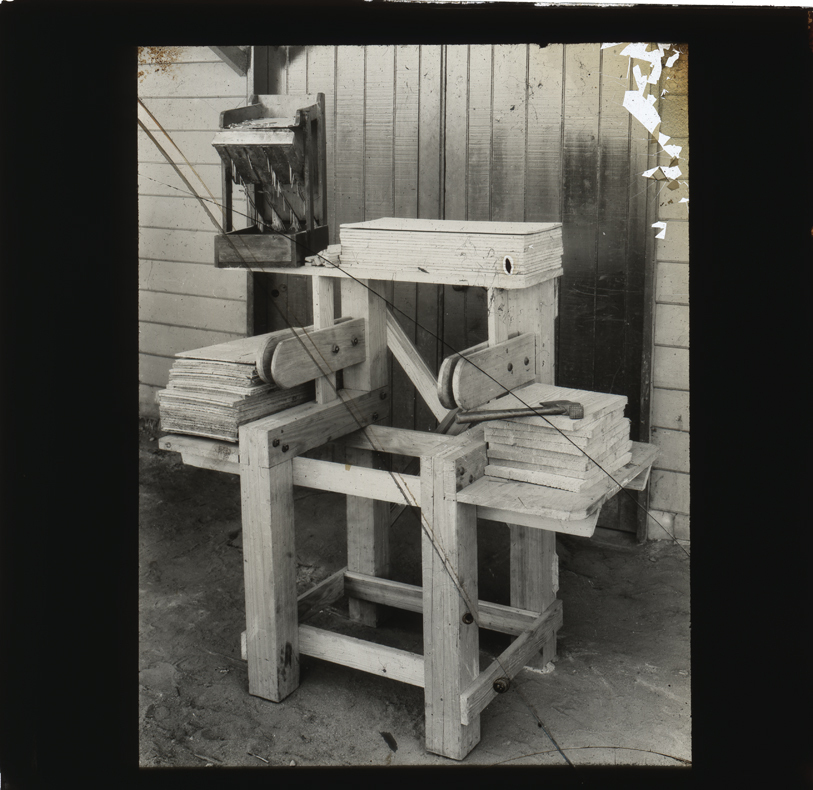 Nailing machine and frame for case making [Hawkesbury Agricultural College (HAC)]