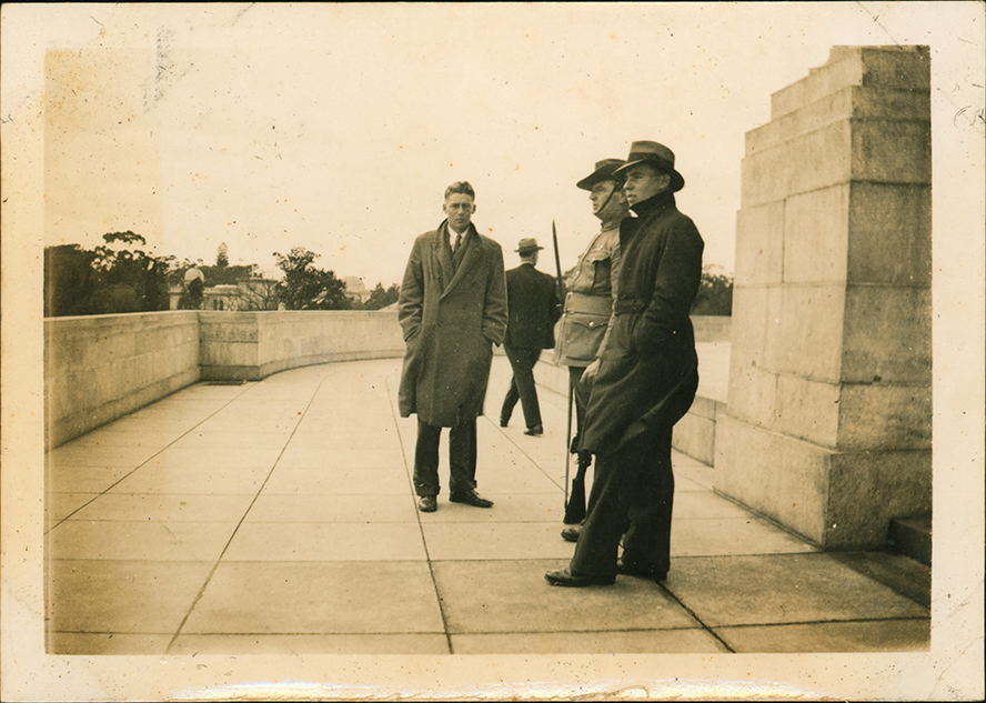 Hawkesbury Agricultural College (HAC) Students from the rifle team at the Melbourne War Memorial