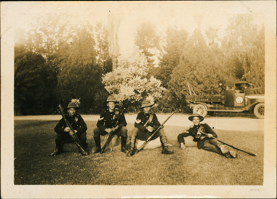 College Students in Uniform of the 4th Cavalry Mobile Veterinary Section [Hawkesbury Agricultural College (HAC)]