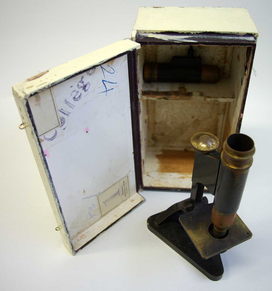 Antique scientific microscope (No. 1) (in cream painted box)