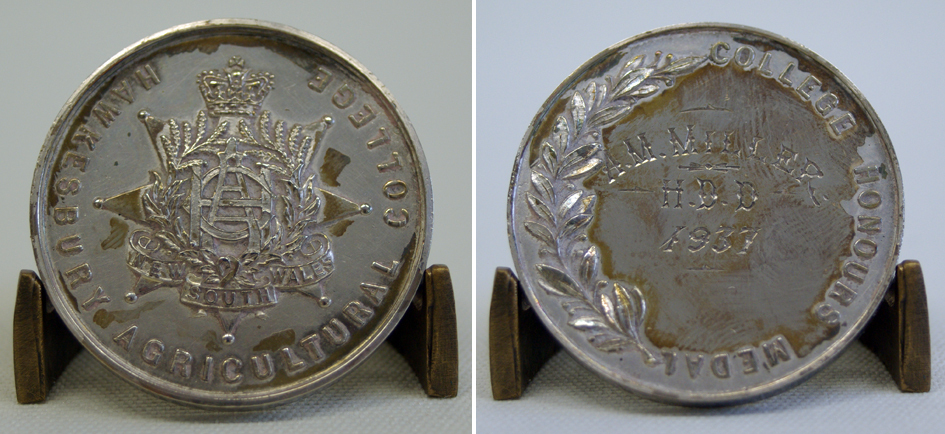 College Honours Medal - AM Miller (Hawkesbury Diploma of Dairy Technology)