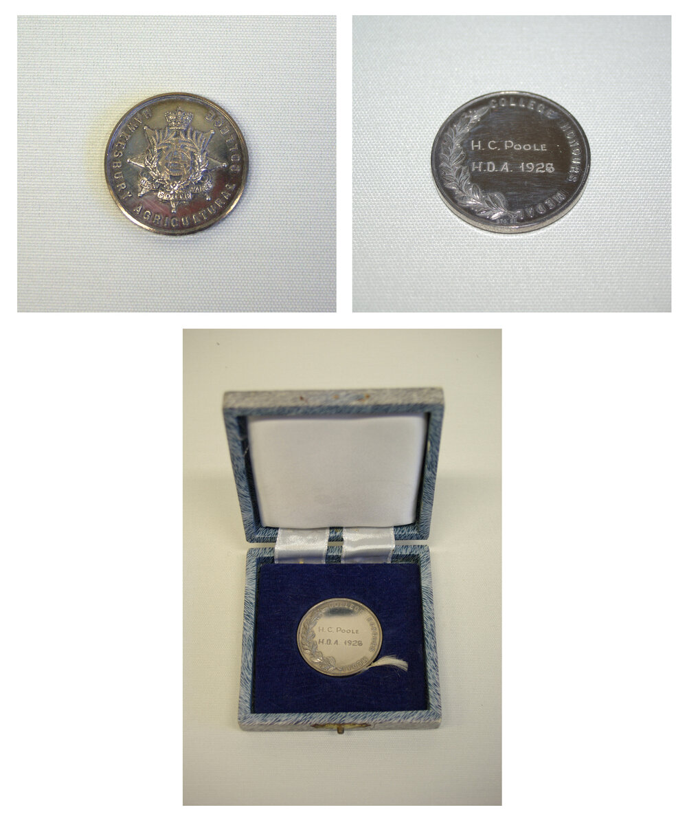 College Honours Medal - HC Poole (Hawkesbury Diploma of Agriculture)