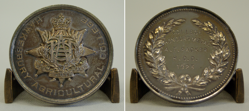 College Honours Medal - AT Packer (Hawkesbury Diploma of Dairy Technology)