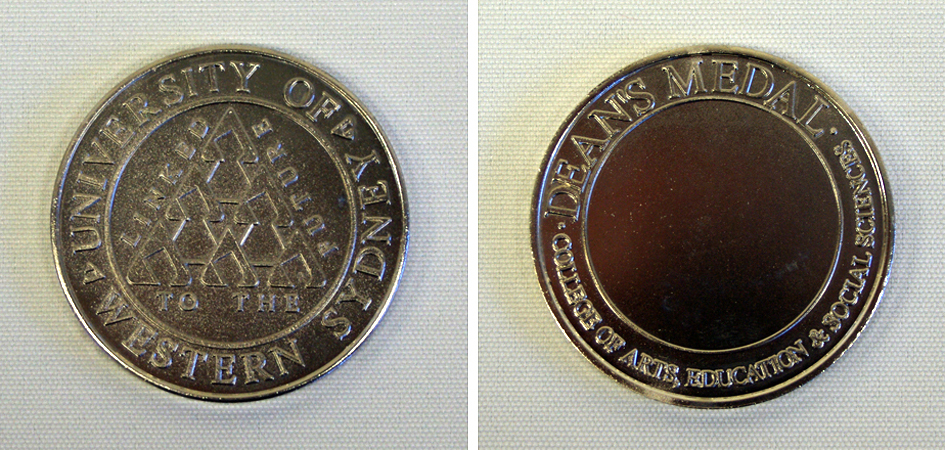 Dean's Medal (silver) - College of Arts, Education &amp; Social Sciences [University of Western Sydney]
