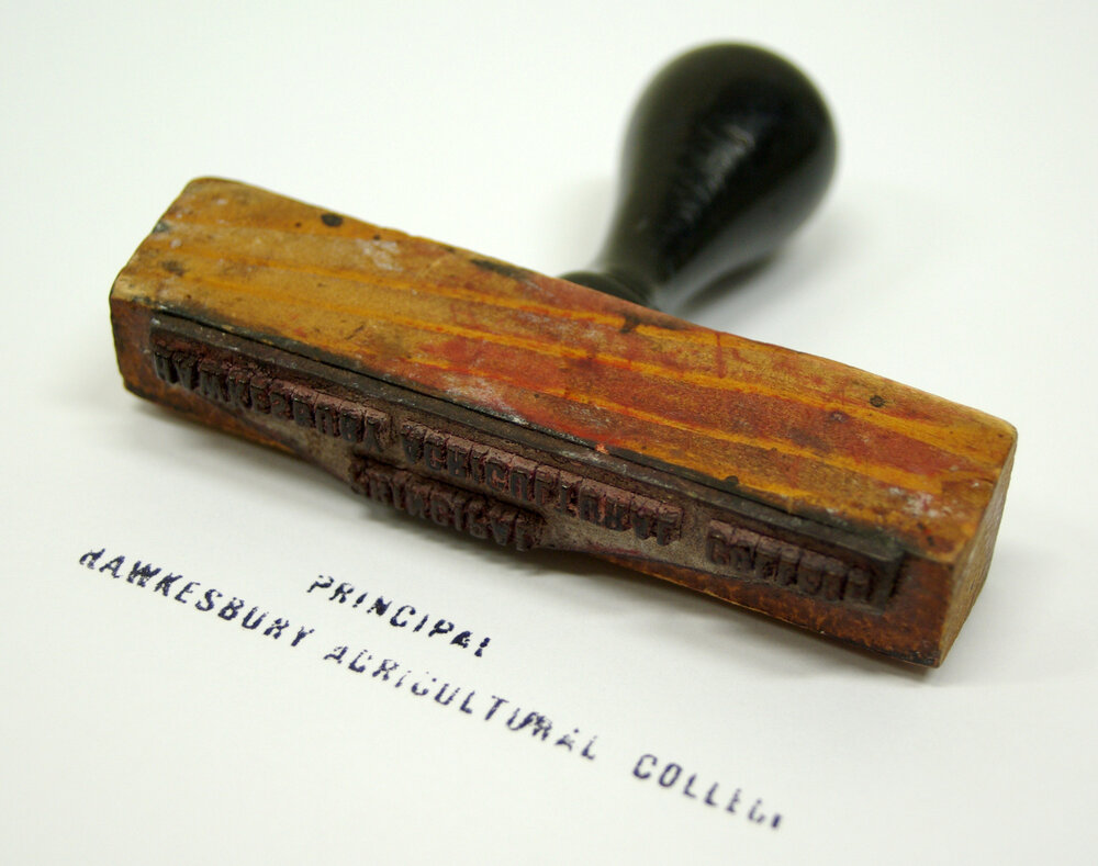 Rubber Stamp - Principal, Hawkesbury Agricultural College
