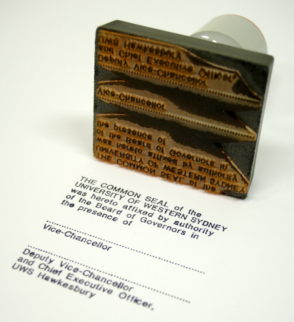 Stamp - Common Seal of the University of Western Sydney